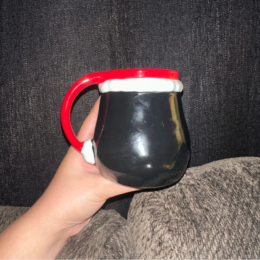 Williams Sonoma Festive Penguin Mug with Red Handle